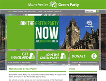 Tablet Screenshot of manchestergreenparty.org.uk